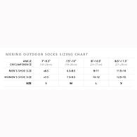 SIGVARIS 421CX12 15-20 mmHg Merino Outdoor Socks-XL-Charcoal