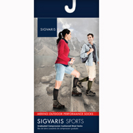SIGVARIS 422CLM12 Merino Outdoor Performance Sock-Lge-Med-Charcoal