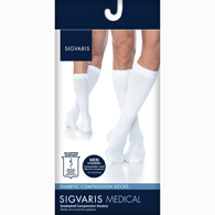 SIGVARIS 602CLLM00 18-25 mmHg Diabetic Socks-Large-Long-White