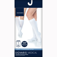 SIGVARIS 602CSLW00 18-25 mmHg Diabetic Socks-Small-Long-White