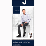SIGVARIS 823CSSM32 30-40 mmHg Midtown Microfiber-Calf-Sm-Short-Khaki