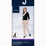 SIGVARIS 843CLSW99 30-40 mmHg Soft Opaque Knee High-Lge-Short-Black