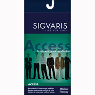SIGVARIS 923CSSM99 30-40 mmHg Access Mens Knee High-Small-Short-Black