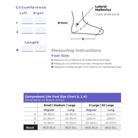 SIGVARIS Compreboot Lite Ultrathin Compression Foot/Ankle Wrap - Black - Multiple Sizes