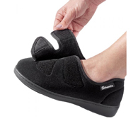 Silverts SV10260 Womens Stretchable Comfort Hugster Shoe/Slipper-Black-12