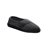 Silverts SV10360 Soft Terry Cloth Slippers-Black-Large