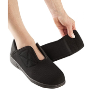 Silverts SV10500 Antimicrobial Fluid Barrier Extra Wide Comfort Shoes-Black-7