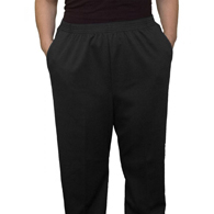 Silverts SV13410 Winter Weight Elastic Waist Pants w/ Pockets-Black-8 P