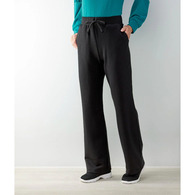 Silverts SV14120 Women's Conventional Fleece Track Pants, Black, Large