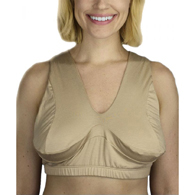 Silverts SV18930 Soft Comfy Wire-Free Bra-Breast Nest-Creamy-LGE