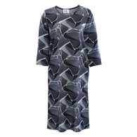 Silverts SV21040 Attractive Adaptive Wheelchair Dress-Navy Print-Medium