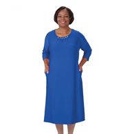 Silverts SV21120 Womens Beautiful Open-Back Dress-Royal-Extra Large