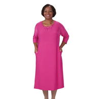Silverts SV21120 Womens Beautiful Open-Back Dress-Fuschia-Medium