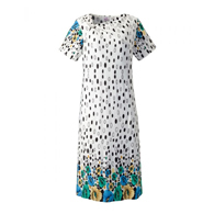 Silverts SV21130 Stylish Open-Back Dress for Women-Multi Circle-Medium