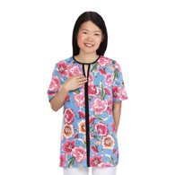 Silverts SV22020 Attractive Open-Back Spring Print Adaptive Top-Blue-Flower-SM