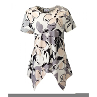 Silverts SV22600 Womens Beautiful Slimming Open Back Top/Gray