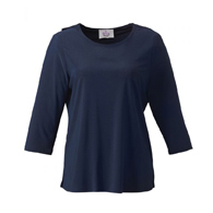 Silverts SV22620 Solid Color Open Back Top for Women-Navy-Extra Large