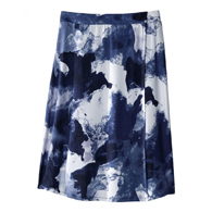 Silverts SV22640 Gorgeous Adjustable Wrap Skirt-Indigo Cloud-Extra Large