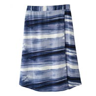Silverts SV22640 Gorgeous Adjustable Wrap Skirt-Blue Stripe-Large
