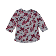 Silverts SV22910 Womens Soft Sweater Knit Adaptive Top-Gray/Red Floral-Medium