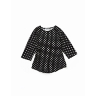 Silverts SV22910 Womens Soft Sweater Knit Adaptive Top-Black/White Dots-XL