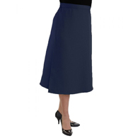 Silverts SV23010 Womens Wrap Skirt-Navy-Medium