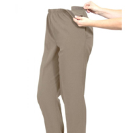 Silverts SV23050 Womens Easy Access Pants-Taupe-Large