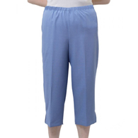 Silverts SV23340 Wheelchair Capri Pants-Denim Blue-Extra Large