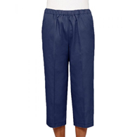 Silverts SV23430 Wheelchair Cotton Capris Pants-Navy-Small