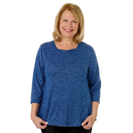 Silverts SV23610 Womens Soft Open Back Adaptive Top-Sapphire Blue-Medium