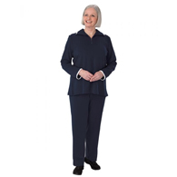 Silverts SV24540 Womens Adaptive Two Piece Set-Navy-Small