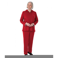 Silverts SV24540 Womens Adaptive Two Piece Set-Red-Small