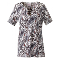 Silverts SV24790 Elegant Fashionable Womens Adaptive Top-Pink Print-Extra Large