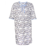 Silverts SV26000 Pretty Cotton Hospital Gown With Snaps-Waterlily-Extra Large