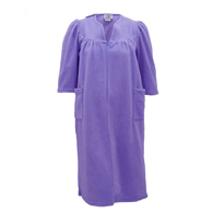 Silverts SV26450 Womens Adaptive Fleece Housecoat-Light Mauve-Large
