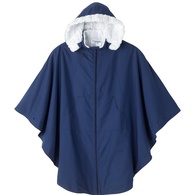 Silverts SV27020-SV2445-OS Luxurious Fur-Lined Winter Wheelchair Cape - Ink Blue