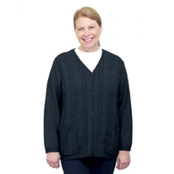 Silverts SV27080 Womens Adaptive Open Back Cardigan-Black-Large