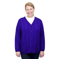 Silverts SV27080 Womens Adaptive Open Back Cardigan-Deep Blue-Large