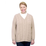 Silverts SV27080 Womens Adaptive Open Back Cardigan-Beige-Large