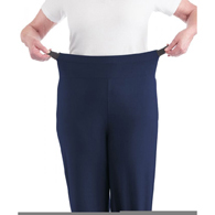 Silverts SV41020 Womens Arthritis Easy Grip Wide Leg Pull On Pants-Navy-XS