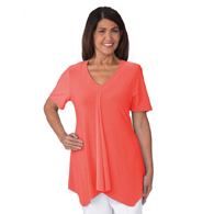 Silverts SV41120 Women's Easy Self-Dressing Fashion Top - Living Coral - Extra Large