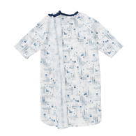 Silverts SV50050 Poly-Cotton Hospital Gowns For Men-Navy/White-Large