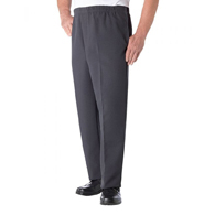 Silverts SV50660 Mens Easy Access Pants With Elastic Waist-Dark Grey-Large