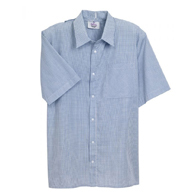 Silverts SV50700 Mens Short Sleeve Adaptive Shirts-Cobalt Check-Extra Large