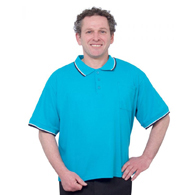 Silverts SV50710 Handsome Adaptive Polo Shirt Tops-Aqua-Extra Large