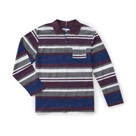 Silverts SV51830 Mens Jersey Golf Shirt-Navy/Wine-Extra Large