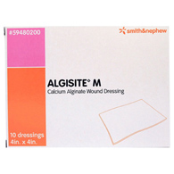 AlgiSite M Smith & Nephew 59480200-AlgiSite M Alginate Dressing, 4 x 4 Inch, Alginates (CS)