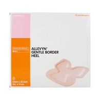 Allevyn Gentle Border Heel Smith & Nephew 66800506-Allevyn Gentle Border Heel Silicone Gel Adhesive with Border (BX/5)
