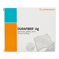 Durafiber Ag Smith & Nephew 66800571-Durafiber Ag Silver Dressing, 4 x 4-3/4 in, Silver Dressings (BX/10)