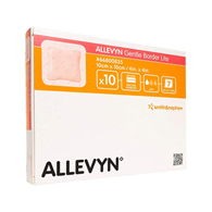 Allevyn Gentle Border Lite Smith & Nephew 66800835-Allevyn Gentle Border Lite Silicone Gel Adhesive with Border Thin (BX/10)